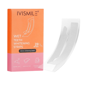 Set Benzi pentru Albirea Dintilor, IVISMILE, WET Professional Orange, Efect Intensiv, fara Peroxid, Tratament 14 zile